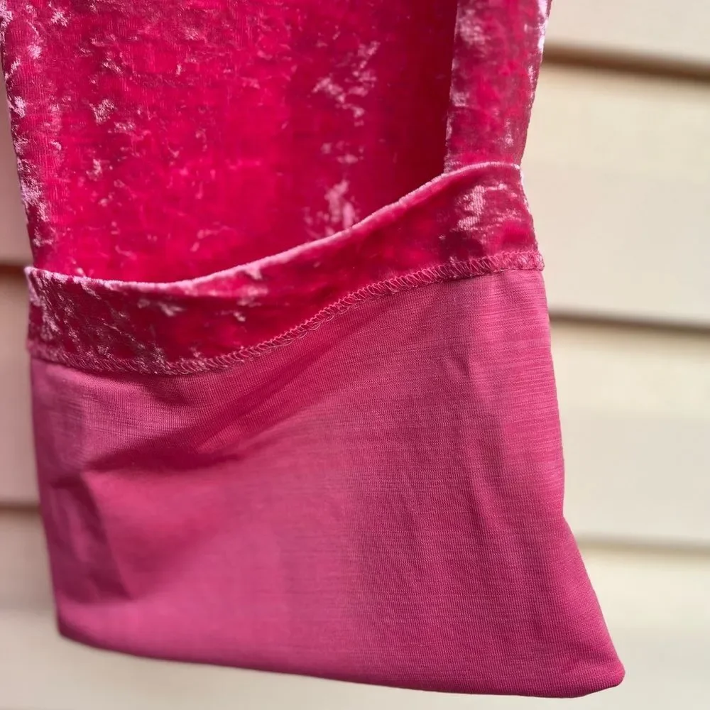 NWT NA-KD Bright Pink Crushed Velvet Suit  Pants Size EU32 (See measurements) - Picture 5 of 12